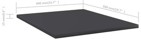 Prateleiras para estante 8 pcs derivados de madeira cinza