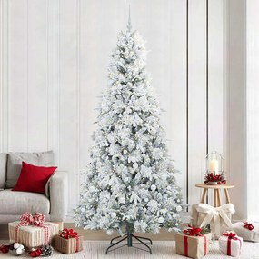 vidaXL Árvore de Natal Articulada Artificial Branco 240 cm PE e PVC