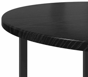 Conjunto de Mesas de Apoio 2 pcs em Madeira de Carvalho Preto e Metal