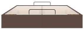 Estrutura de cama otomana sem colchão 140x200 cm castanho