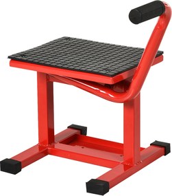 DURHAND Plataforma Elevatória Altura Ajustável 27,5-39,5 cm Elevador para Motocicletas com Base Antiderrapante 48x34x43 cm Vermelho | Aosom Portugal