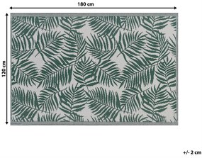 Tapete de exterior verde escuro 120 x 180 cm KOTA Beliani