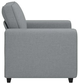 Poltrona tecido 60 cm cinzento-claro