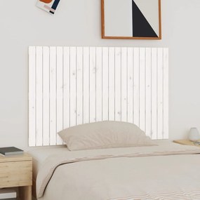 vidaXL Cabeceira de parede 140x3x90 cm madeira de pinho maciça branco