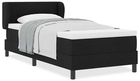 Cama Box com Colchão vidaXL Preto 90x200 cm Tecido