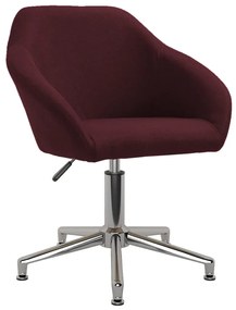 vidaXL Cadeira de escritório giratória tecido roxo