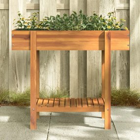Canteiro elevado de jardim 90x30x75 cm madeira acácia maciça