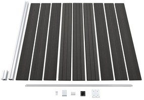 Painel de vedação para jardim 175x186 cm WPC cinzento