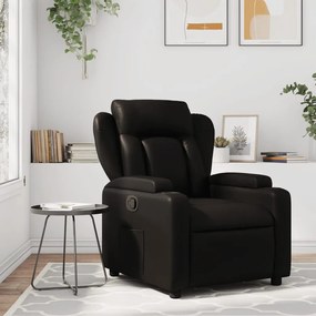 vidaXL Poltrona reclinável couro artificial preto