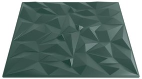 Painéis de parede 48 pcs 50x50 cm 12 m² XPS ametista verde