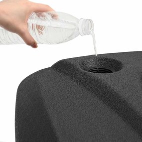 Suporte para guarda-sol de exterior preto
