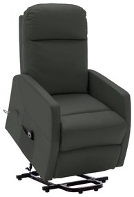 vidaXL Poltrona elevável couro artificial antracite