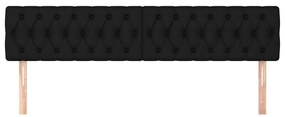 Cabeceira de cama 2 pcs tecido 90x7x78/88 cm preto