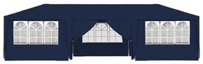 Tenda festas profissional c/ paredes laterais 4x9m 90g/m² azul