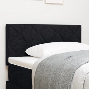 Cabeceira LED vidaXL com Design de Losangos Pretos 90 cm Tecido