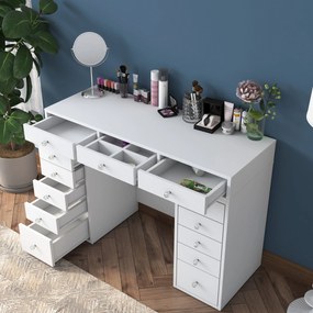 Mesa de Maquilhagem BJ106 – Branco – 120x81,6x44,5 cm