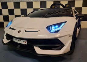 LAMBORGHINI AVENTADOR Carro eletrico infantil  24 VOLTS 2 LUGARES BRANCO C/ DRIFT