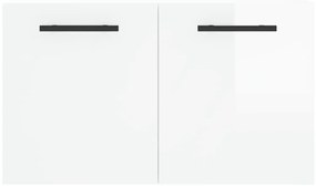 Armário parede 60x36,5x35 cm derivados madeira branco brilhante
