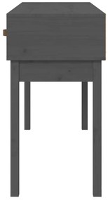 Mesa consola 114x40x75 cm madeira de pinho maciça cinzento