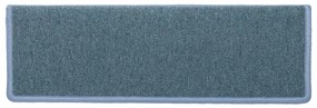 Tapete/carpete para degraus 15 pcs 65x21x4 cm azul