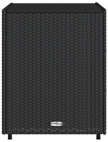 Armário de arrumação p/ jardim 55x59x69 cm vime PE preto