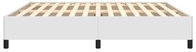 Estrutura de cama 160x200 cm couro artificial branco