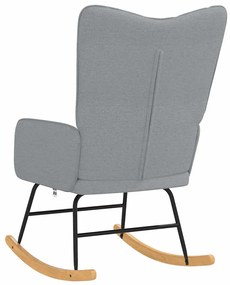 Cadeira de baloiço tecido cinzento-claro