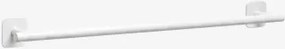 Toalheiro Adesivo De Parede Com Barra 60 Cm Para Casa De Banho Em Aço Inoxidável Ondreli Branco - Sklum