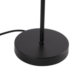 Candeeiro de mesa design preto com vidro fumê em pé - Dome