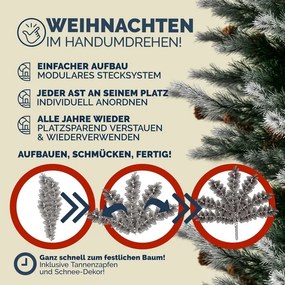 Árvore de Natal artificial 180 cm com neve Verde + Branco