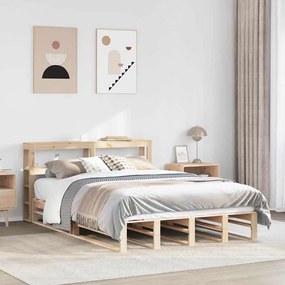 vidaXL Cama sem colchão 160x200 cm madeira de pinho maciça