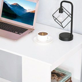 Secretária para Computador com Estante de Prateleiras para Casa Escrit