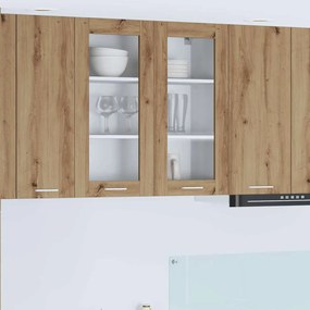 vidaXL Armário suspenso Riga Carvalho Artesanal 80 x 31 x 80 cm