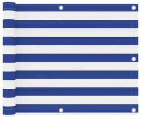 Tela de varanda 75x600 cm tecido Oxford branco e azul