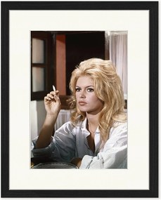 Fotografia emoldurada artesanal Brigitte Bardot