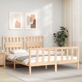 Cama sem colchão 160x200 cm madeira de pinho maciça