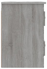 Mesa de cabeceira de parede 41,5x36x53 cm cinzento sonoma