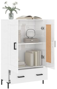 Aparador alto 69,5x31x115 cm derivados madeira branco brilhante