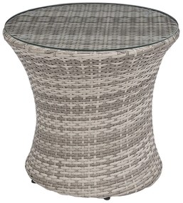 Conjunto de jardim com 2 lugares em rattan cinzento CAPRI Beliani