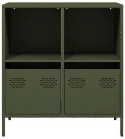 Aparador 68x39x73,5 cm aço laminado a frio verde-azeitona