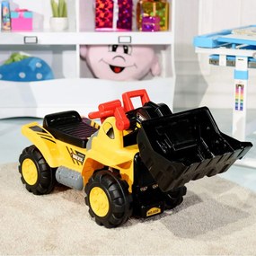 Andarilho Trator Escavadora Brinquedo Infantil com Rodas Volante 84 x 45 x 30 cm