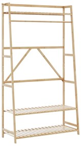 vidaXL Roupeiro com prateleiras 110x40x180 cm bambu