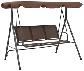 Baloiço de jardim com toldo cor café