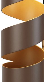 Candeeiro suspenso moderno preto com taupe e bege 3-luzes - Stream Moderno