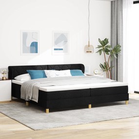 Cama Box Spring vidaXL com Colchão - Preto, 200x200 cm, Tecido