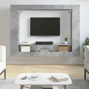 Móvel de TV 152x22x113 cm derivados de madeira cinzento cimento