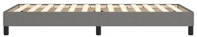 Estrutura de cama sem colchão 90x190 cm tecido cinzento-escuro