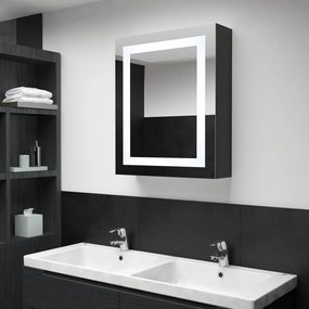 vidaXL Armário espelhado para casa de banho com LED 50x13x70 cm