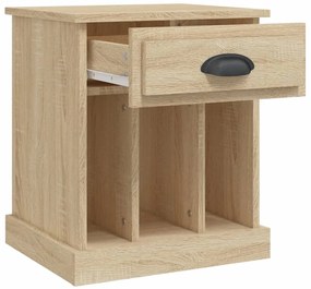 Mesas de cabeceira 2 pcs 43x36x50 cm carvalho sonoma