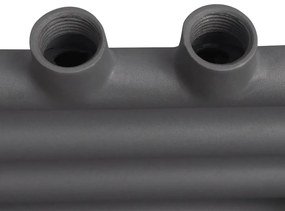Aquecedor toalhas casa de banho liso 600 x 1160 mm cinza